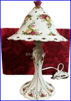Royal Albert By Royal Doulton Rare Old Country Rose 16 Table Lamp In Box