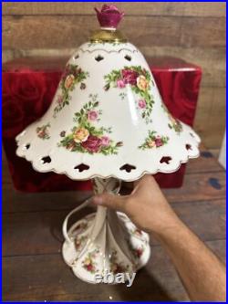 Royal Albert By Royal Doulton Rare Old Country Rose 16 Table Lamp In Box