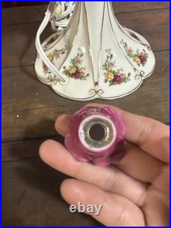 Royal Albert By Royal Doulton Rare Old Country Rose 16 Table Lamp In Box