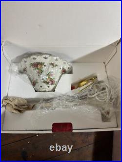 Royal Albert By Royal Doulton Rare Old Country Rose 16 Table Lamp In Box
