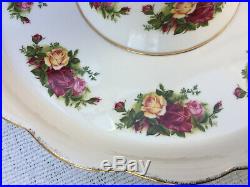 Royal Albert Cake Platter/Chip & Dip Old Country Rose