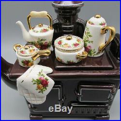 Royal Albert Cardew Old Country Roses Earthenware Kitchen Stove Teapot