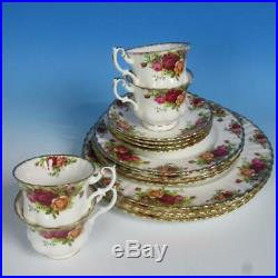 Royal Albert China Old Country Roses 4 Place Settings Plates/Cups/Saucers