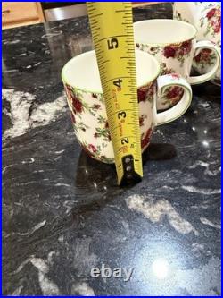 Royal Albert China Old Country Roses Afternoon Tea Collection Tea Pot + 4 Cu