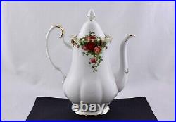 Royal Albert China Old Country Roses Coffee Pot & Lid, Made In England New
