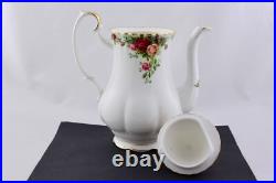 Royal Albert China Old Country Roses Coffee Pot & Lid, Made In England New