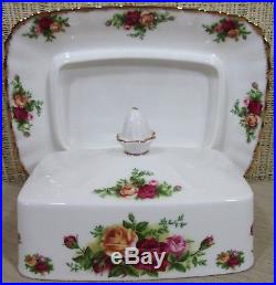 Royal Albert China Old Country Roses (Covered) Butter Dish & Rectangular Cover
