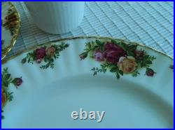 Royal Albert China Old Country Roses Set for (4) With a Serving Platter