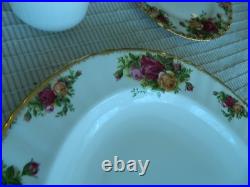 Royal Albert China Old Country Roses Set for (4) With a Serving Platter