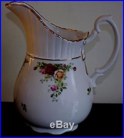 Royal Albert China Old Country Roses, Vintage Ribbon Pitcher. Made in England