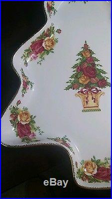 Royal Albert China Old Country Roses pattern 13 Christmas Tree Platter / Tray