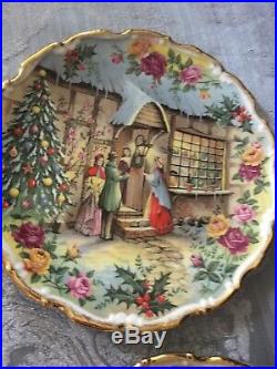 Royal Albert Christmas Plates Celebration Of Old Country Roses Garden 9 Plates