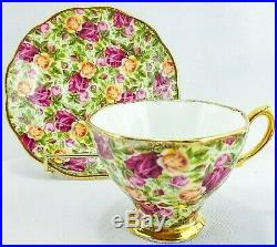 Royal Albert Country Roses Chintz Collection Tray Creamer Sugar Bowl Cup Saucer