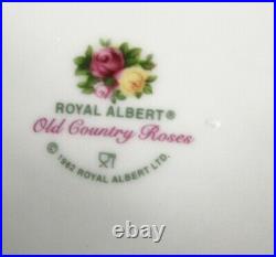 Royal Albert Country Roses Multicolored Floral Print 3 Section Server Signed