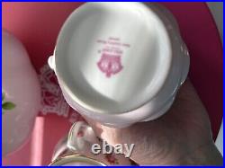 Royal Albert Country Roses Pink 3Pc Tea Set Used In Box