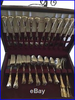 Royal Albert DOulton Old Country Roses Flatware 65 Pieces For 12