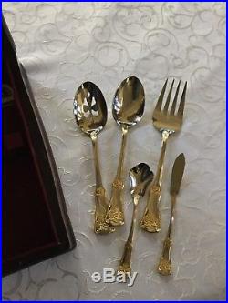 Royal Albert DOulton Old Country Roses Flatware 65 Pieces For 12