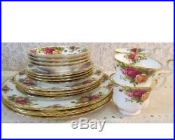 Royal Albert Doulton OLD COUNTRY ROSES 20 PCS 4 PLACE SETTING Used ENGLAND 1962