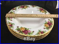 Royal Albert Doulton Old Country Roses 4 Large 9 3/4 In Rim Soup Pasta Bowls