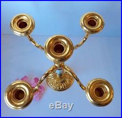 Royal Albert Doulton Old Country Roses 5 Light Candelabra Candlestick Gold