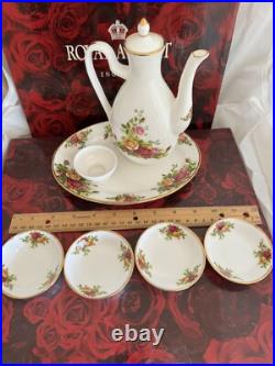 Royal Albert Doulton Old Country Roses Bone China 8 Pieces Oil Dipping Set Royal Albert Doulton Old Country Roses Bone China 8 Pieces Oil Dipping Set