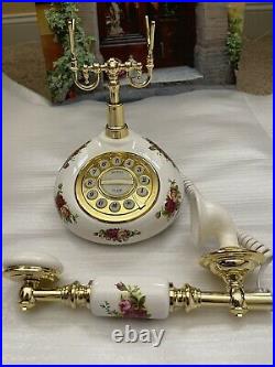 Royal Albert Doulton Old Country Roses Telephone 20 Carat Gold NEW