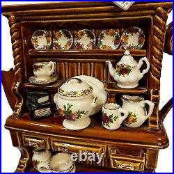 Royal Albert Earthenware Old Country Roses Welsh Dresser Teapot Decoration 1996