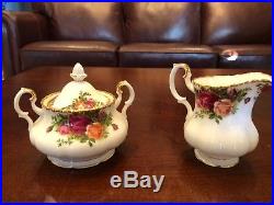 Royal Albert England Bone China Tea Set For 4 Old Country Roses Pattern