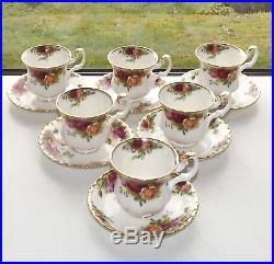 Royal Albert England Old Country Roses 15 Piece Coffee Pot Set 1st Quality Cups