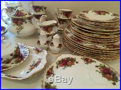 Royal Albert England Old Country Roses 1962 Bone China 48 Tea Set Service 8