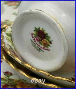 Royal Albert England Old Country Roses 23 piece Tea Set with Large Teapot Royal Albert England Old Country Roses 23 piece Tea Set with Large Teapot