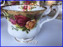 Royal Albert England Old Country Roses Bone China 22 Piece Tea Set Service for 6