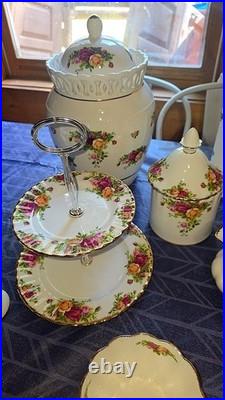 Royal Albert England Old Country Roses Bone China Dinner Set 58 Pieces