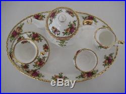 Royal Albert England Old Country Roses Miniature Teapot Tea Set For One On Tray