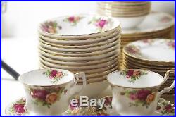 Royal Albert England Old Country Roses Service For 12 95 Pieces Soup Bowls