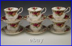 Royal Albert England Old Country Roses Set Of 6 Cup And Saucer Sets England