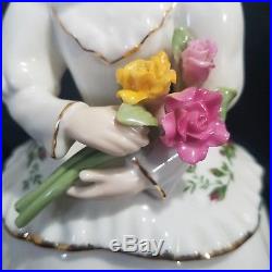 Royal Albert English Bone China Old Country Roses Victorian Lady Candy Jar RARE