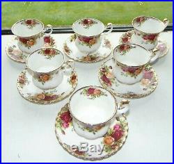 Royal Albert Fine Bone China Old Country Roses 15 PC Coffee Set Pot Cups Saucers