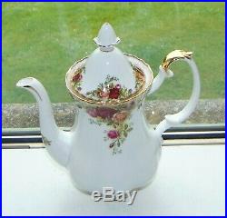Royal Albert Fine Bone China Old Country Roses 15 PC Coffee Set Pot Cups Saucers