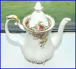 Royal Albert Fine Bone China Old Country Roses Coffee Pot Cups Saucers Milk Bowl