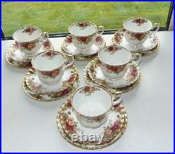 Royal Albert Fine China Old Country Roses 21 PC Cups Saucers Plates 1st Quality