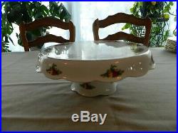 Royal Albert Fine China Old Country Roses Cake Plate/Chip & Dip Bowl 5-3