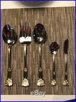 Royal Albert Flatware Old Country Roses, Service for 12 plus 5 piece Serving Set