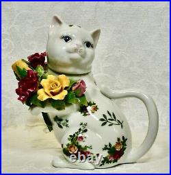 Royal Albert, Kitten Teapot, Old Country Roses Pattern