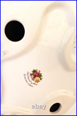 Royal Albert Large Old Country Roses Green Gold Bow Bunny Rabbit Figure 12 HTF