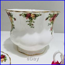 Royal Albert Lot Old Country Roses Vases Candleholder Ornament Bone China 1962 Royal Albert Lot Old Country Roses Vases Candleholder Ornament Bone China 1962