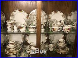 Royal Albert Ltd Old Country Roses 80pc Bone China Set With 28 Pc Glass Stem Cup