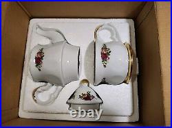 Royal Albert NIB Old Country Roses Chintz Roses Teapot, Cup & Saucer 1998