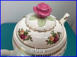 Royal Albert OLD COUNTRY ROSES 1982, Teapot Cookie Jar NEW