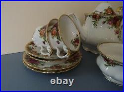 Royal Albert OLD COUNTRY ROSES 21 Piece Tea Set with Large Teapot 1st Quality